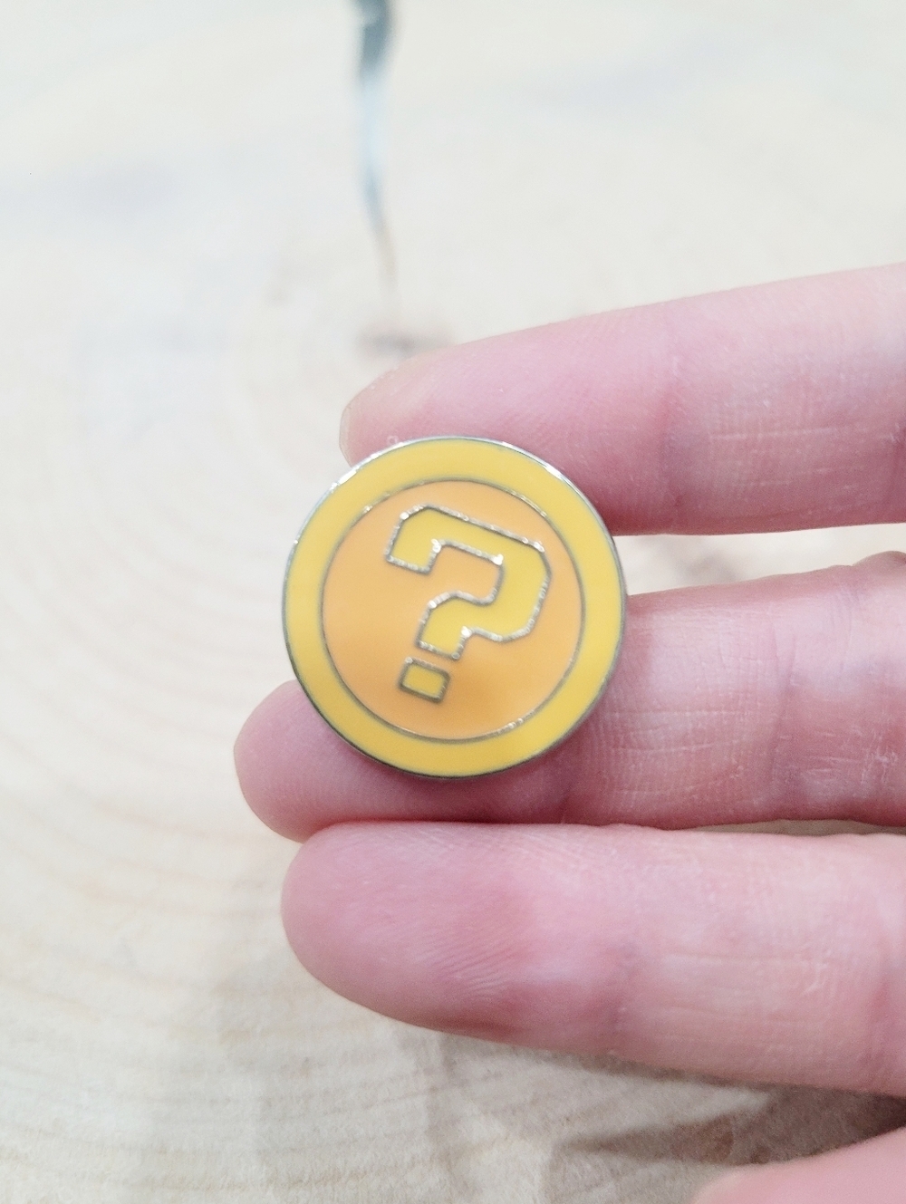 2/20 Brand New Super Mario Question Block Pin Brooch